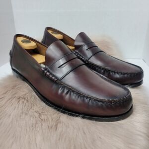 Florsheim Mens Berkley Leather Penny Loafers Brown Shoes Size 12